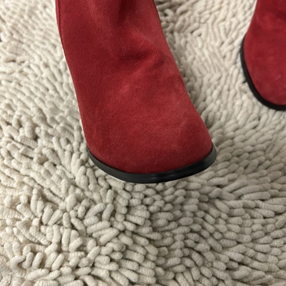 Colin Stuart Red Knee High Boots - Picture 2 of 5